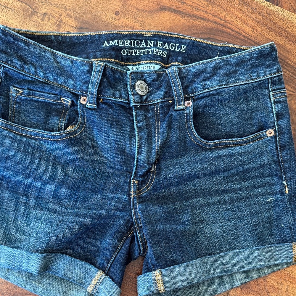 American Eagle Outfitters Dark Blue Jean Shorts